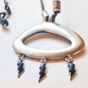 Adorable Vintage lighting bolt necklace